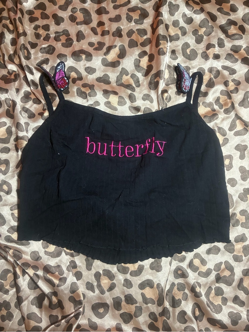 ⭒ 2020 style cropped butterfly tank top